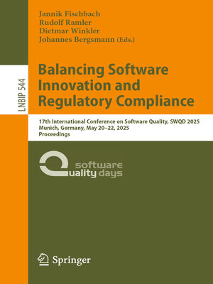 cover image of Balancing Software Innovation and Regulatory Compliance